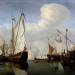 A Calm: A Dutch States Yacht firing a salute